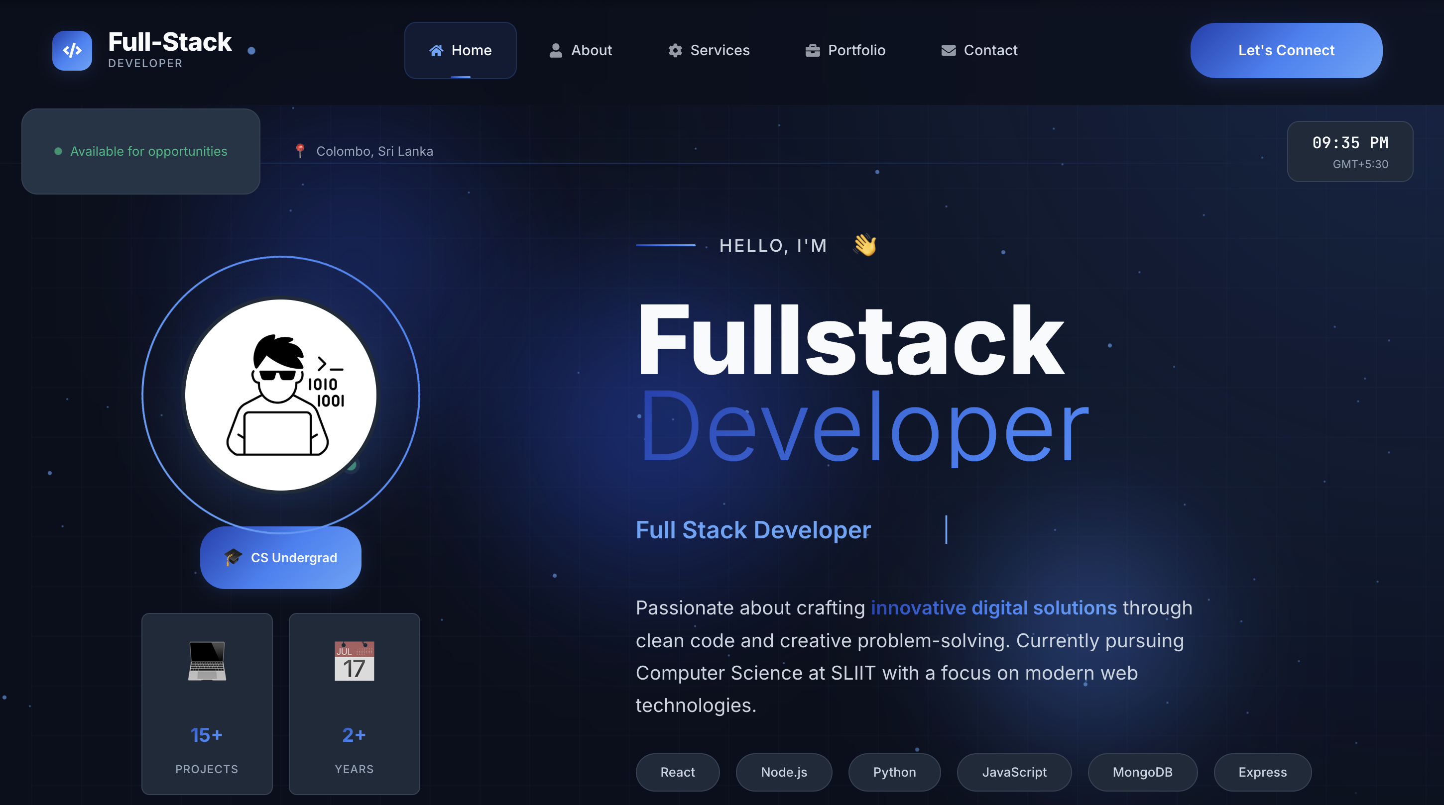 DevBeta – Full-Stack Developer Portfolio (Beta)